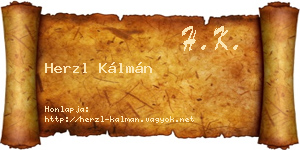 Herzl Kálmán névjegykártya